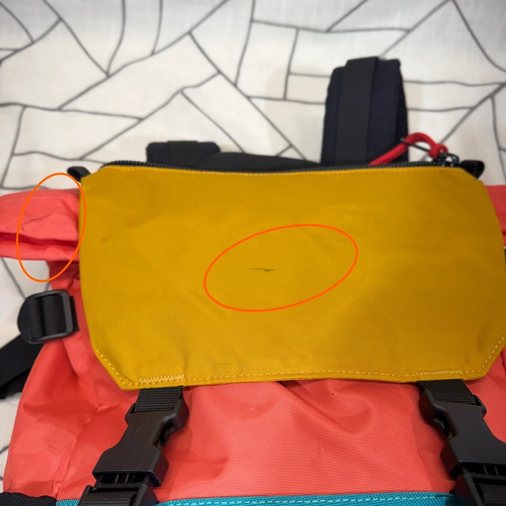 Topo Designs Rover Pack Classic OS Multi Color Block Nylon Backpack - Picture 11 of 13